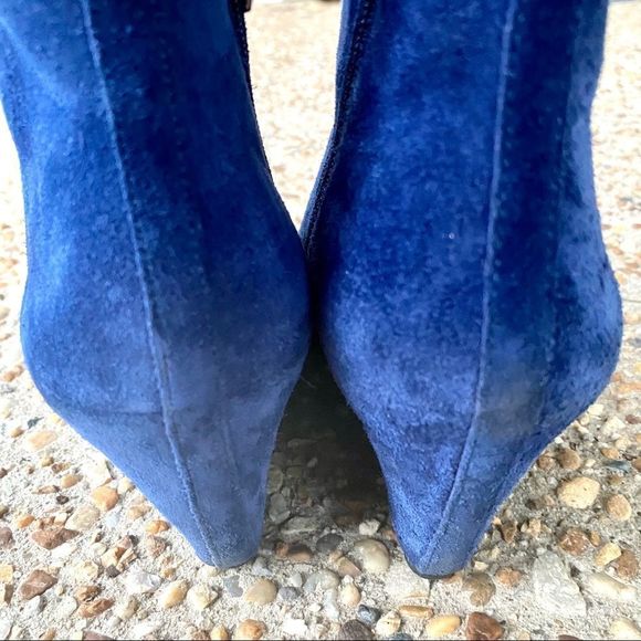 Vince Camuto Melisi Blue Suede Ankle Boots 7.5 - Picture 5 of 7